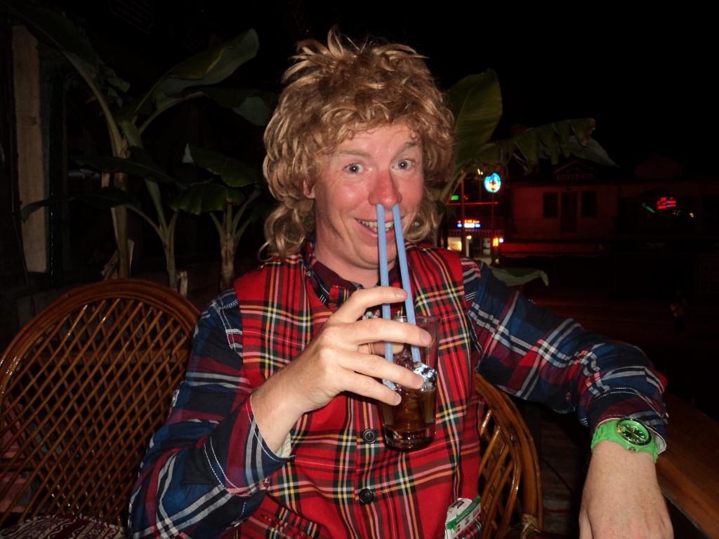 Nob Drinking Cocktail in Hisaronu