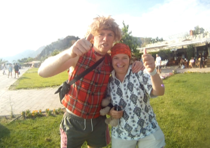 Nob and Natasha after Landing