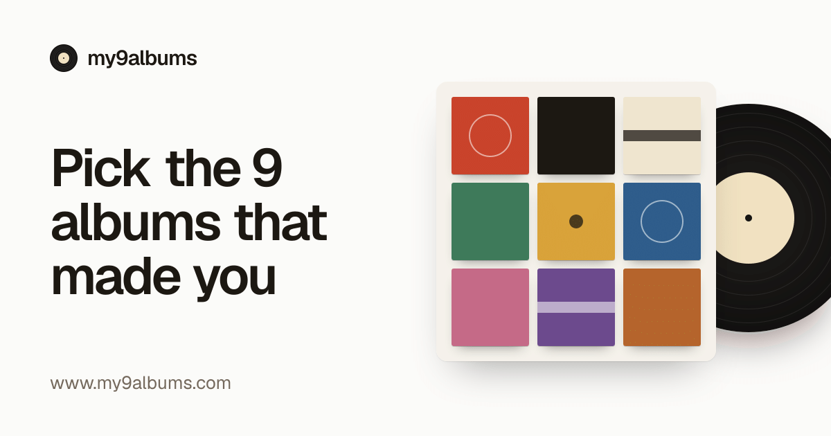 9 albums that made me social media trend graphic